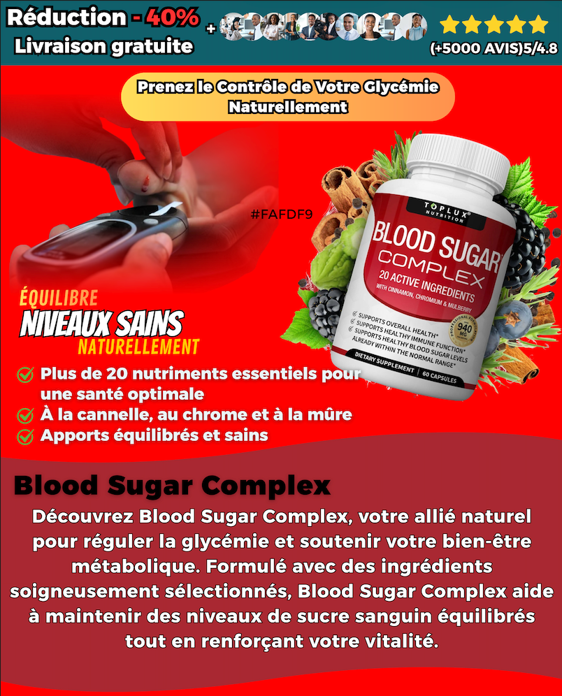 Blood Sugar Complex - Formule Avancée